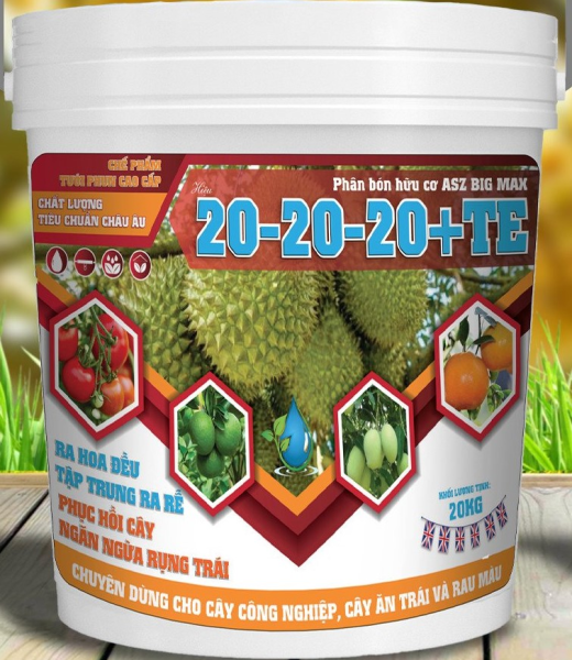 Phân bón hữu cơ ASZ BIG MAX 20-20-20+TE